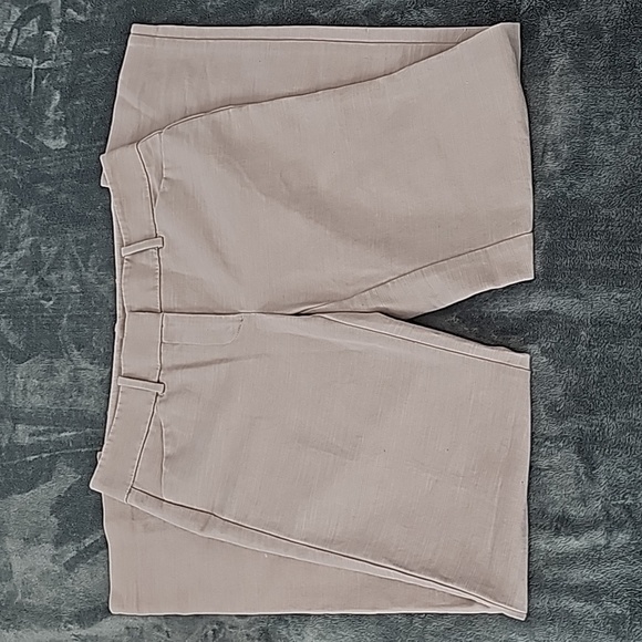 Ann Taylor Factory Signature EUC size 2 Khaki grass-cloth texture slacks - Picture 1 of 8
